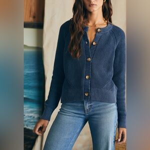 Faherty Women’s Sunwashed Fisherman Cardigan XS
